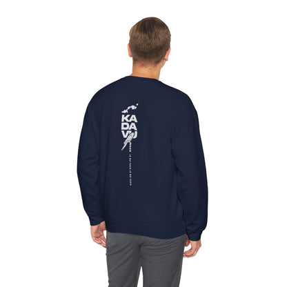 Kadavū Graphic Crewneck Sweatshirt — Kadavu Island & American Flag Travel Vibe