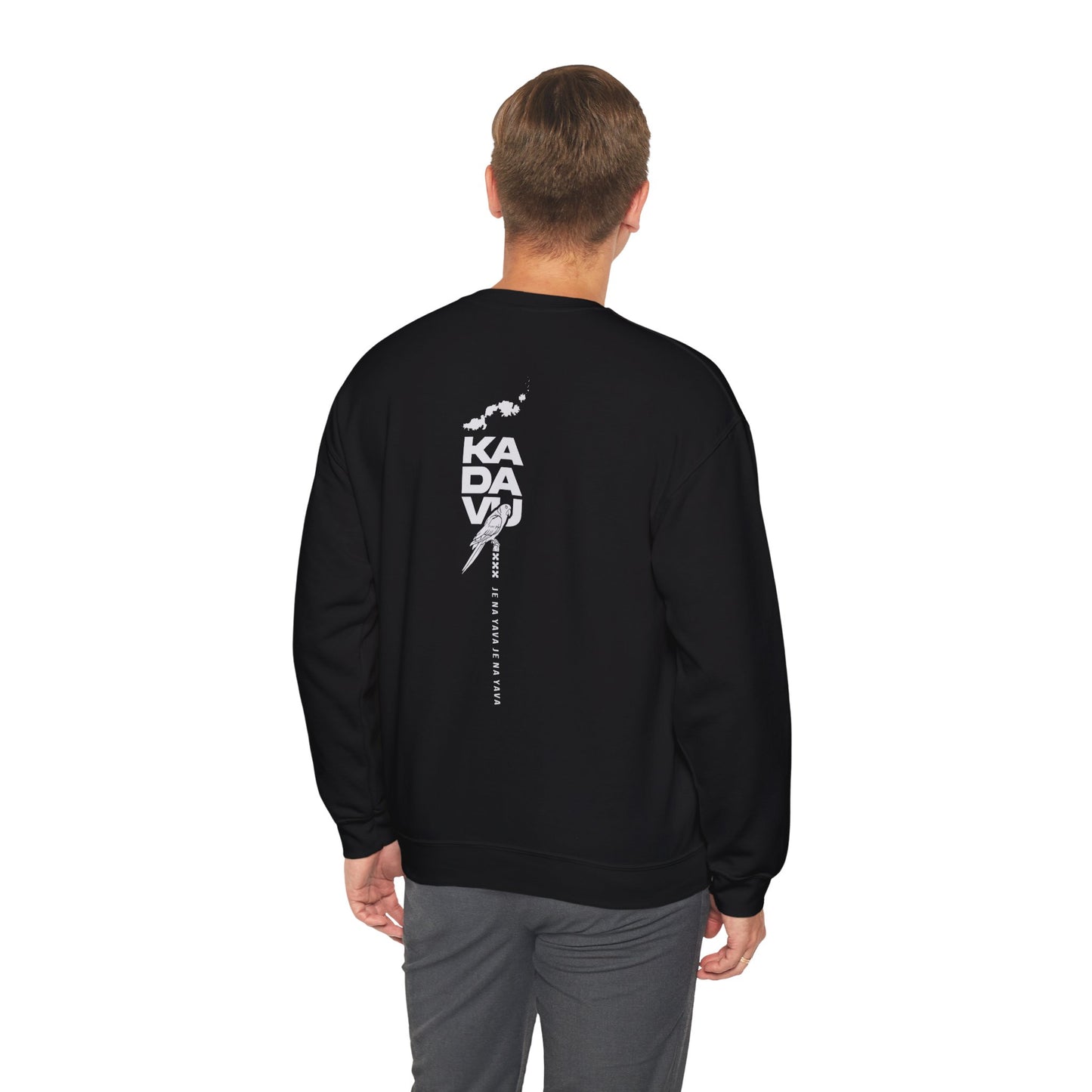 Kadavū Graphic Crewneck Sweatshirt — Kadavu Island & American Flag Travel Vibe
