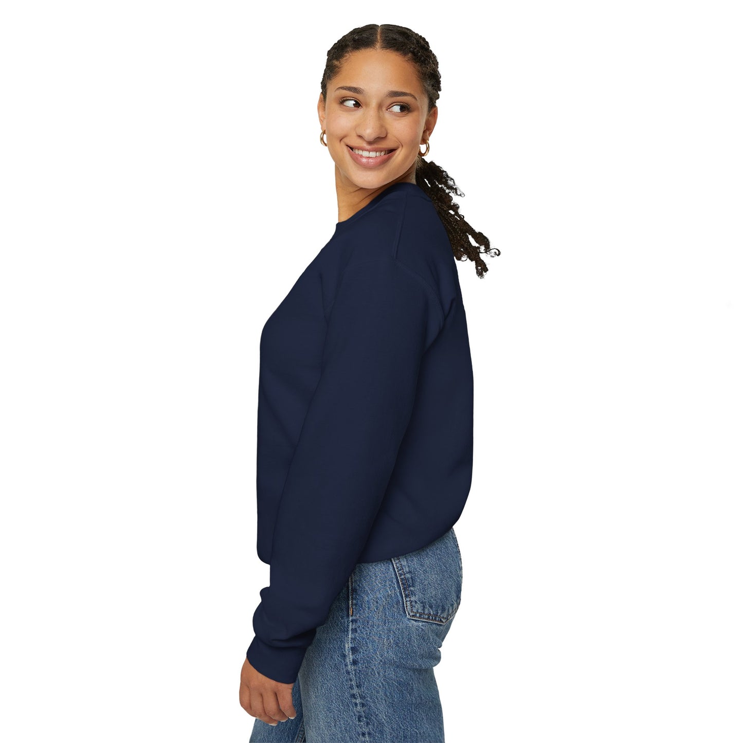 Kadavū Graphic Crewneck Sweatshirt — Kadavu Island & American Flag Travel Vibe