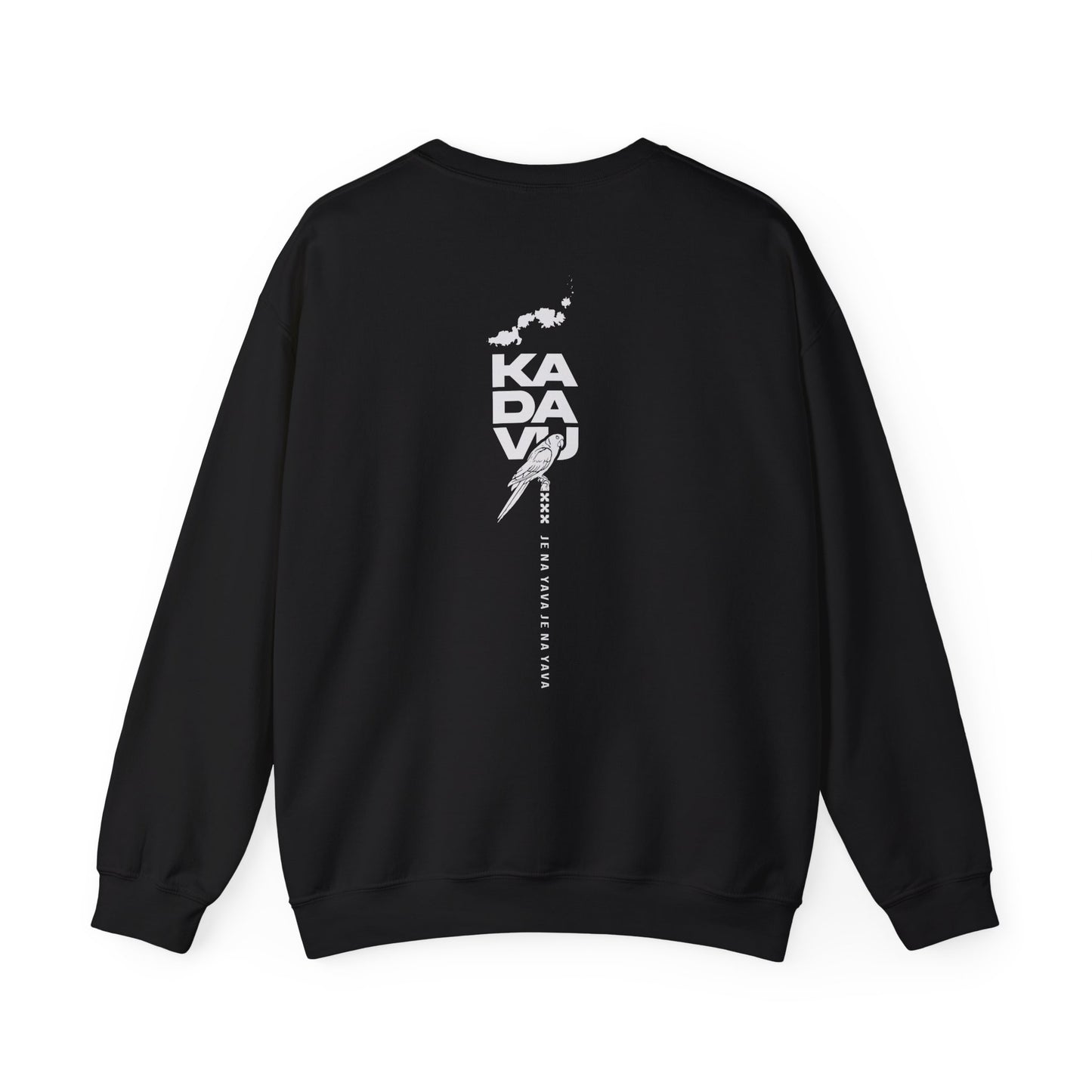 Kadavū Graphic Crewneck Sweatshirt — Kadavu Island & American Flag Travel Vibe