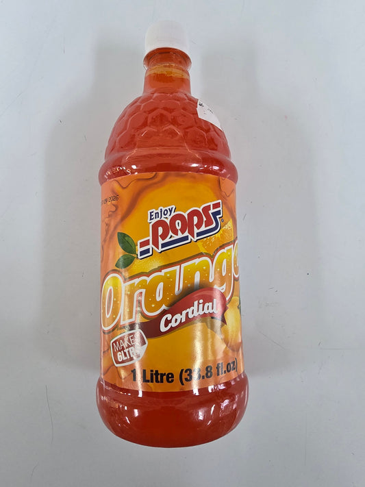 Pops Orange Cordial 1L